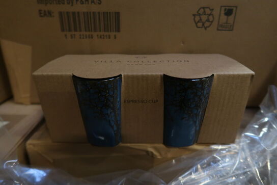 432 pk. Espressokop Hela 0,1 liter 4 stk. Mørkeblå Stentøj