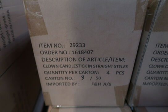 112 stk. Lysestage Styles 21 cm Blå/Amber Polyresin