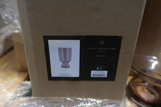 153 stk. Vase Drum D15 x 24 cm Lyserød Glas