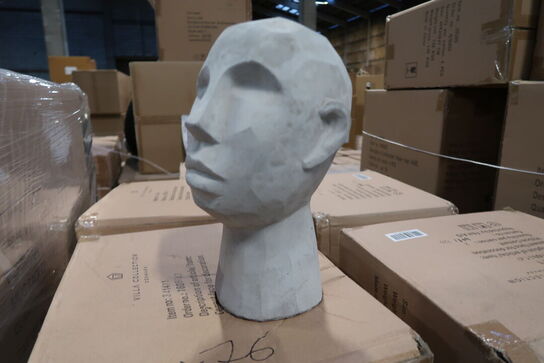 76 stk. Figur Hoved Talvik Cement Grå H30