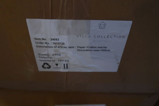 41 stk. Dekorationsvase Tana D18,5 H20 cm Creme/Nougat Papmache