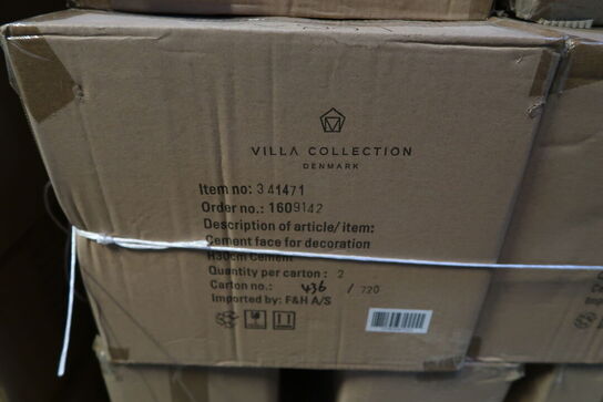 82 stk. Figur Hoved Talvik Cement Grå H30