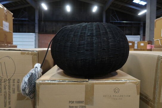 11 stk. Pendel Werna 50x30cm Sort Naturrattan