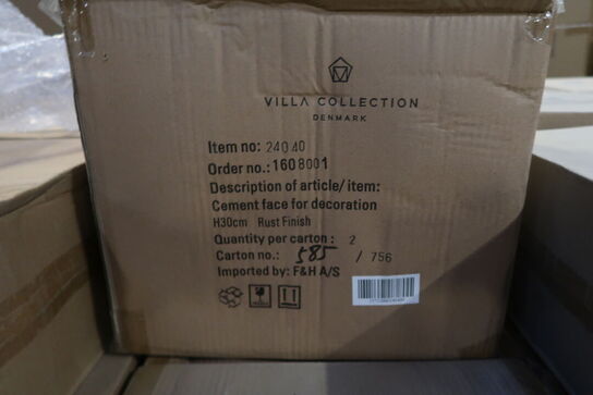 84 stk. Figur Hoved Talvik Cement Gråbrun H30