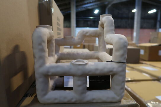 50 stk. Lysestage Lyng 21 x 21 x 23 cm Sand Polyresin