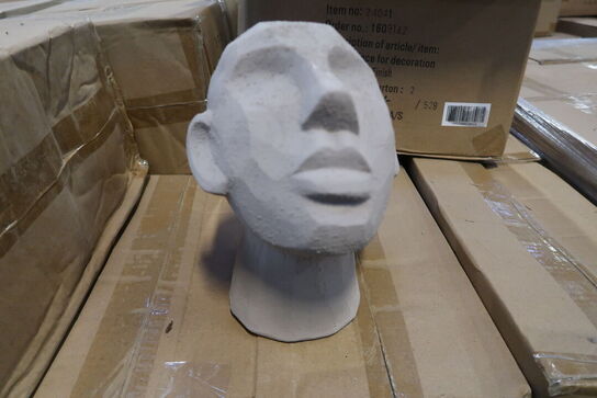 110 stk. Figur Hoved Talvik Cement Gråbrun H23