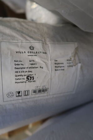 12 stk. Tæppe Laerk 200x300cm Grå/Offwhite