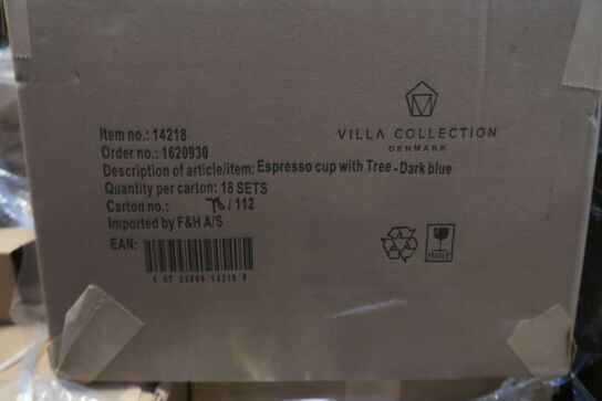 432 pk. Espressokop Hela 0,1 liter 4 stk. Mørkeblå Stentøj