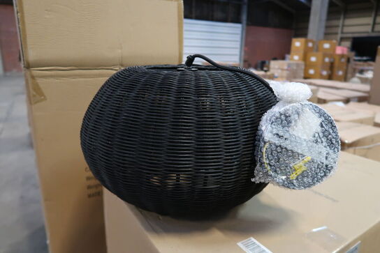 18 stk. Pendel Werna 40,5x25 cm Sort Naturrattan