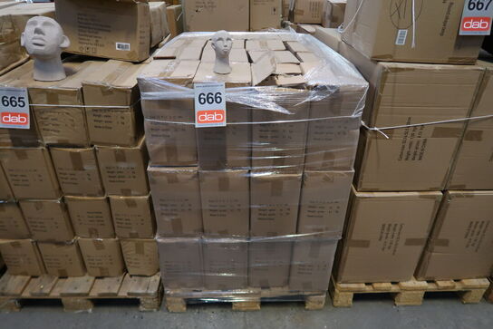 576 stk. Figur Hoved Talvik Cement Gråbrun H15