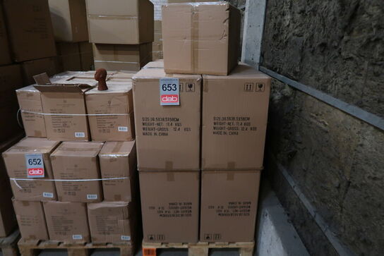 13 sæt. Sidebord m. stenindsats Karv 2 stk. Sort Jern