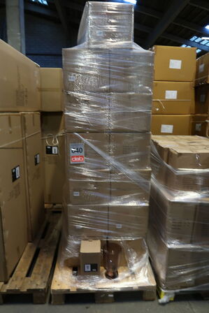 153 stk. Vase Drum D15 x 24 cm Lyserød Glas