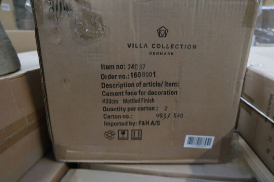 84 stk. Figur Hoved Talvik Cement Lys olivengrøn H30