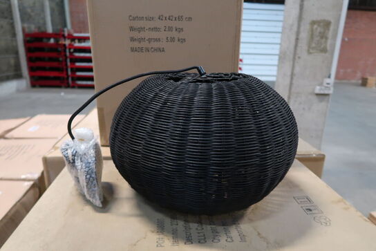 20 stk. Pendel Werna 40,5x25 cm Sort Naturrattan