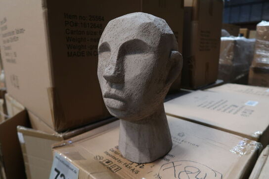 84 stk. Figur Hoved Talvik Cement Gråbrun H30