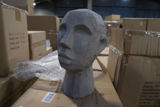 84 stk. Figur Hoved Talvik Cement Gråbrun H30