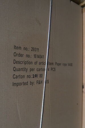 44 stk. Dekorationsvase Styles 18 x 35 cm Mørk Rosa Papir