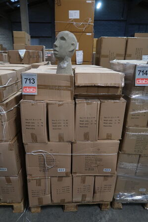 84 stk. Figur Hoved Talvik Cement Gråbrun H30