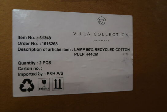 20 stk. Lampe Styles 25 x 44 cm Amber Papmache