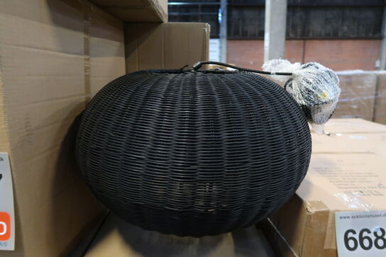 11 stk. Pendel Werna 50x30cm Sort Naturrattan