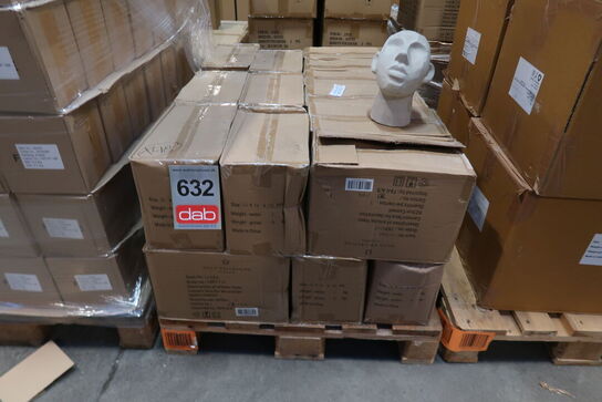 48 stk. Figur Hoved Talvik Cement Grå H23