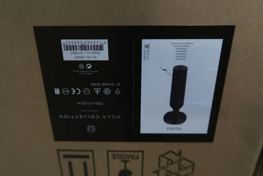 3 stk. Gulvlampe Werna D50 x 130 cm Sort Rattan