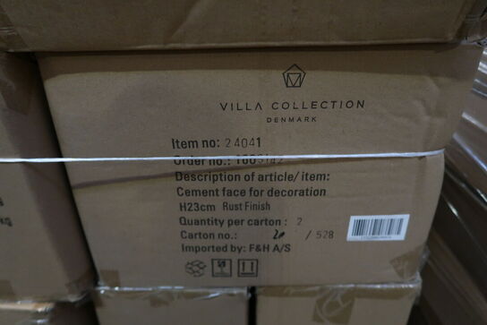 110 stk. Figur Hoved Talvik Cement Gråbrun H23