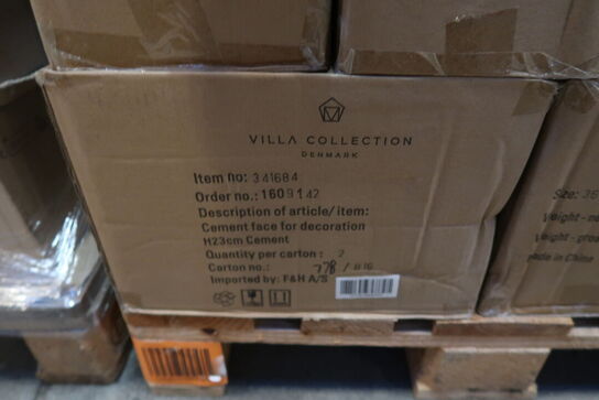 48 stk. Figur Hoved Talvik Cement Grå H23