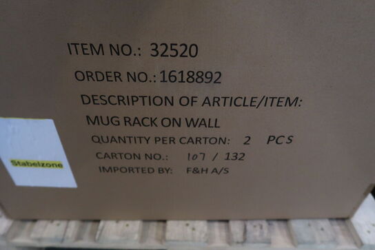 10 stk. Væghylde Nord 60 x 40 x 13 cm Polyresin