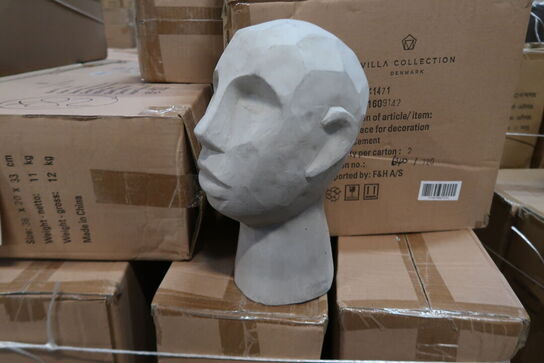 82 stk. Figur Hoved Talvik Cement Grå H30