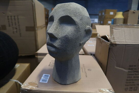 84 stk. Figur Hoved Talvik Cement Lys olivengrøn H30