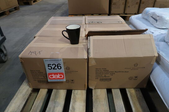 144 stk. Krus Hela 0,35 liter Sort Stentøj