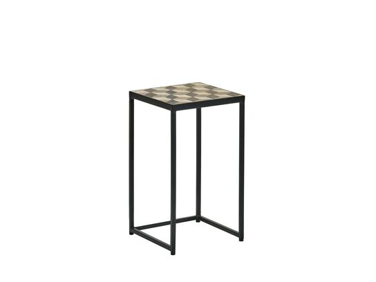 15 sæt. Sidebord m. stenindsats Karv 2 stk. Sort Jern