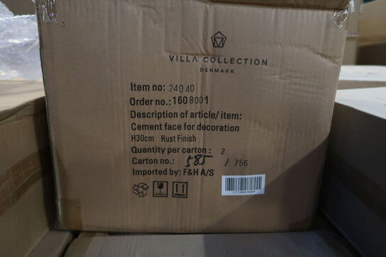 84 stk. Figur Hoved Talvik Cement Gråbrun H30