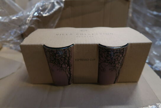 414 pk. Espressokop Hela 0,1 liter 4 stk. Mørk rosa Stentøj