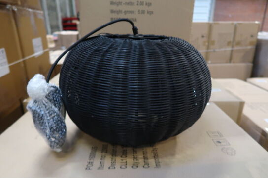 20 stk. Pendel Werna 40,5x25 cm Sort Naturrattan