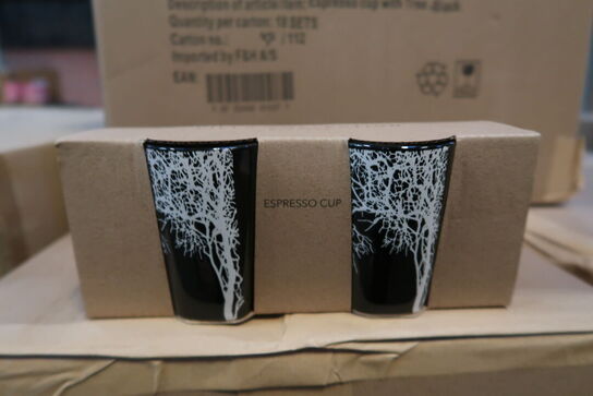 468 pk. Espressokop Hela 0,1 liter 4 stk. Sort Stentøj