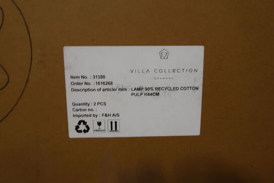 18 stk. Lampe Styles 25 x 44 cm Rosa Papmache