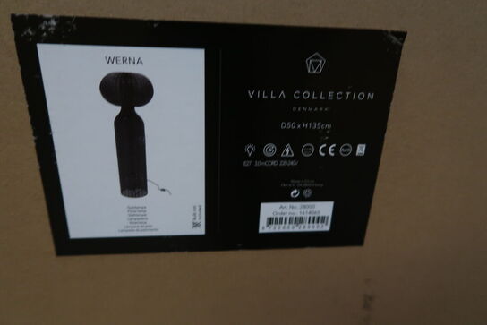 3 stk. Gulvlampe Werna D50 x 130 cm Sort Rattan