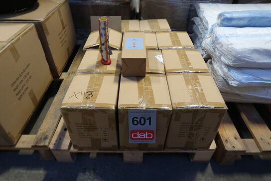 42 stk. Lysestage Styles 21 cm Blå/Amber Polyresin