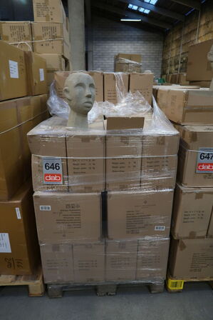 80 stk. Figur Hoved Talvik Cement Lys olivengrøn H30