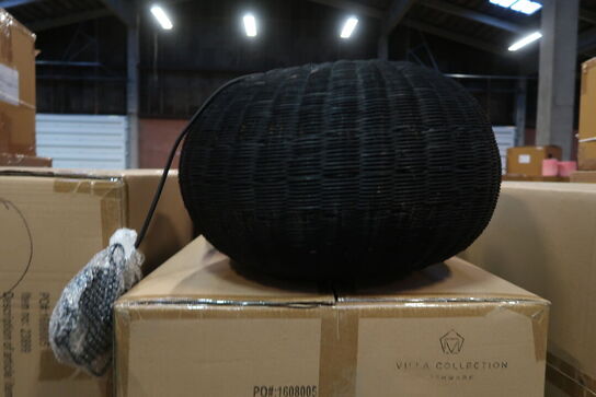 11 stk. Pendel Werna 50x30cm Sort Naturrattan