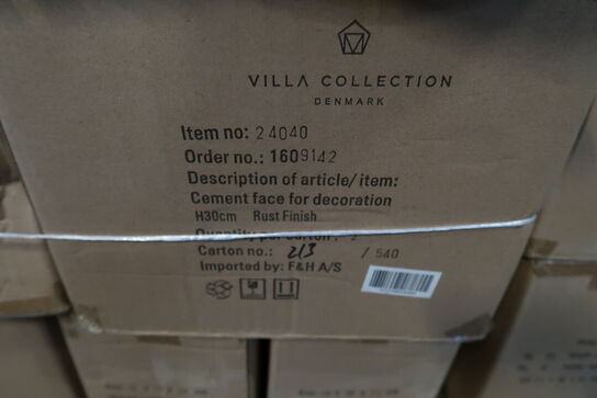 84 stk. Figur Hoved Talvik Cement Gråbrun H30