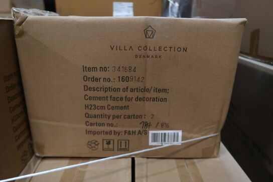 110 stk. Figur Hoved Talvik Cement Grå H23