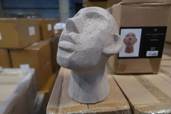 110 stk. Figur Hoved Talvik Cement Gråbrun H23