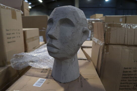 84 stk. Figur Hoved Talvik Cement Gråbrun H30