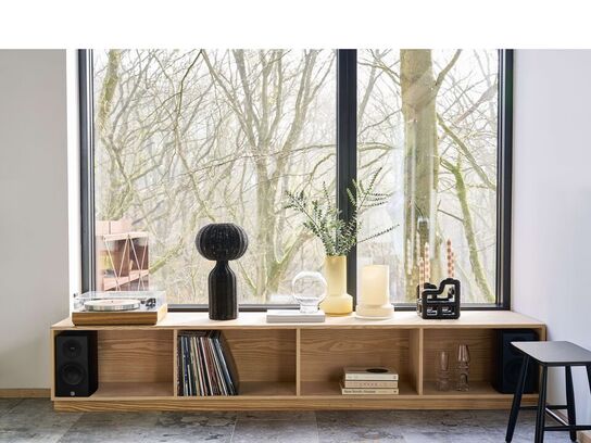 16 stk. Bordlampe Werna D30 x 53,5 cm Sort Rattan