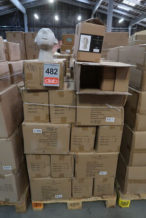 110 stk. Figur Hoved Talvik Cement Grå H23