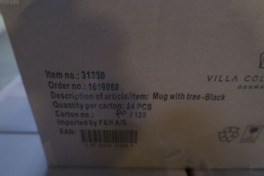 624 stk. Krus Hela 0,35 liter Sort Stentøj