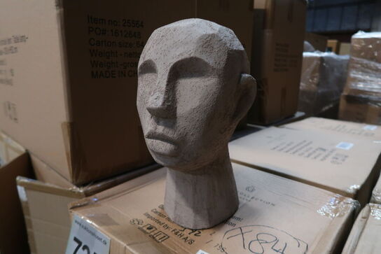 84 stk. Figur Hoved Talvik Cement Gråbrun H30